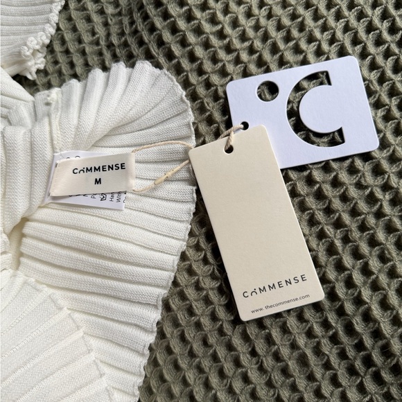 Commense Cream Ribbed Knit Top - Picture 4 of 5